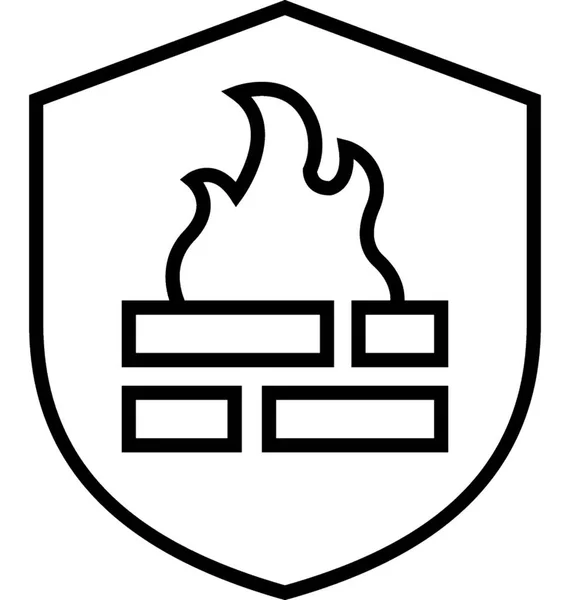 Firewall Vektor Symbol — Stockvektor