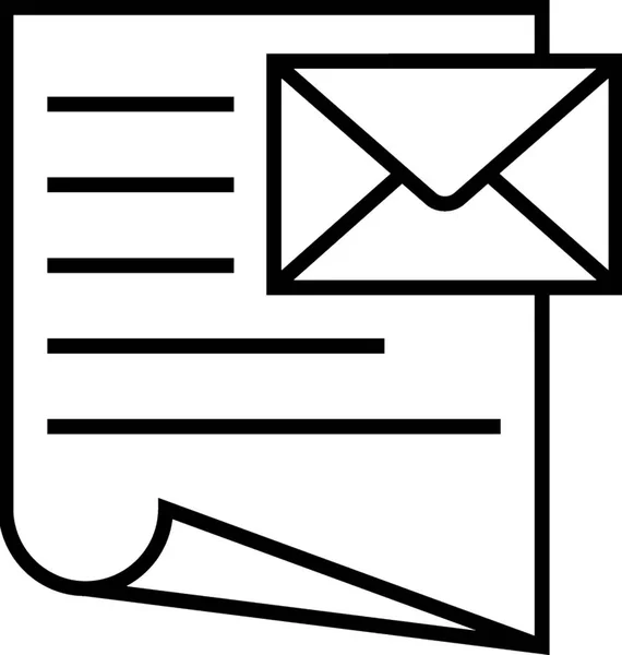 Email List Icona Vettoriale — Vettoriale Stock