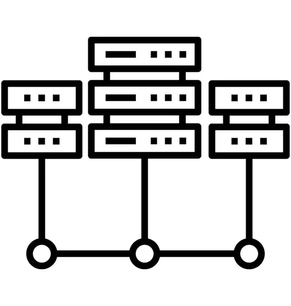 Icona Vettoriale Del Data Center — Vettoriale Stock