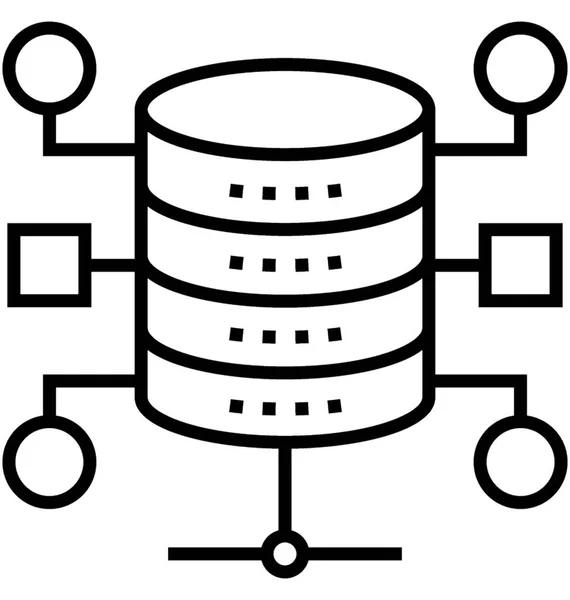 Vektor Symbol Für Datenbank Architektur — Stockvektor