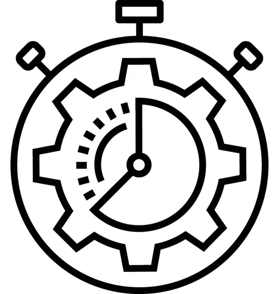 Chronometer Linienvektorsymbol — Stockvektor