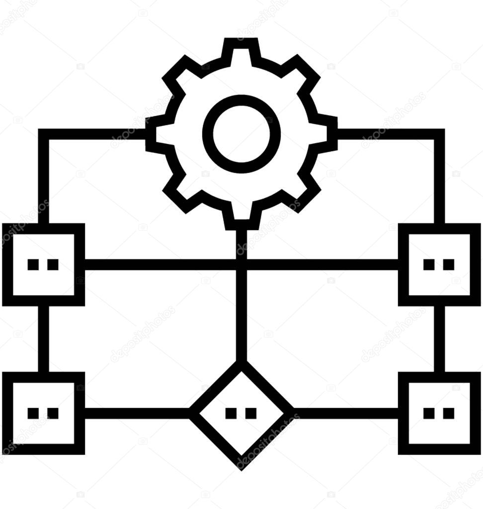 Workflow Process Vector Icon