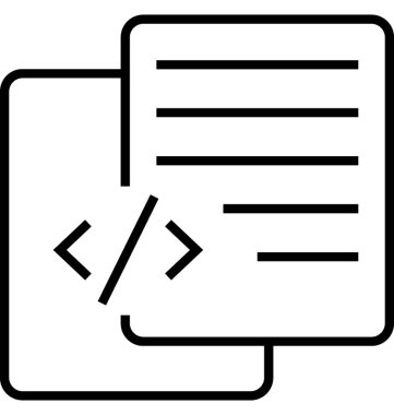 Kaynak kodu vektör simgesi