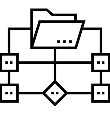 Veri yönetimi vektör simgesi