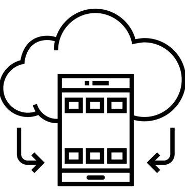 mobil uygulama vektör simgesi