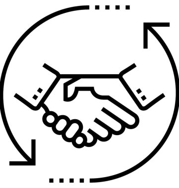 Satırı vektör simgesi pazarlık