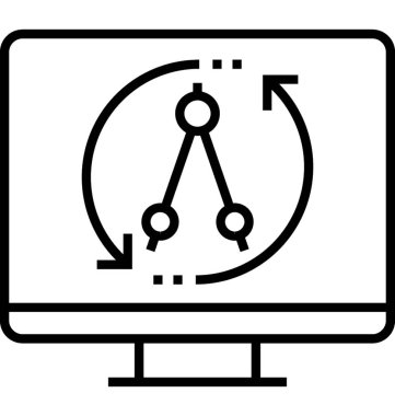 Yaratıcı işleme vektör simgesi