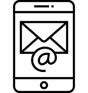 Gelen kutusu ileti vektör simgesi