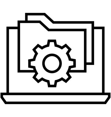 Dosya yönetimi vektör simgesi