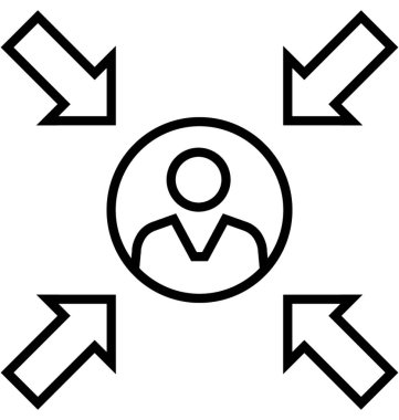 Kullanıcı merkezli vektör simgesi