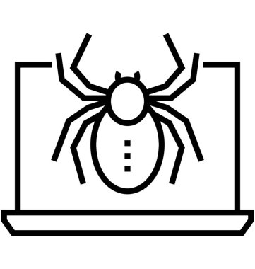 Virüs satırı vektör simgesi