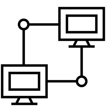 Yerel ağ vektör simgesi