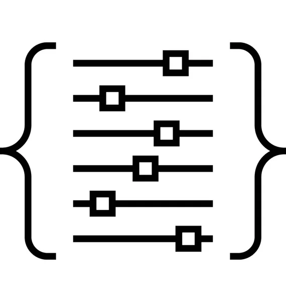 Tweak Linii Wektor Ikona — Wektor stockowy