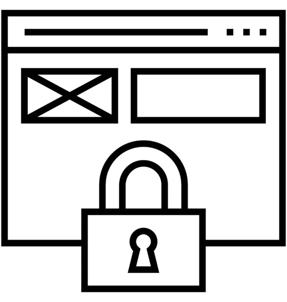Web Security Vector Icono — Vector de stock