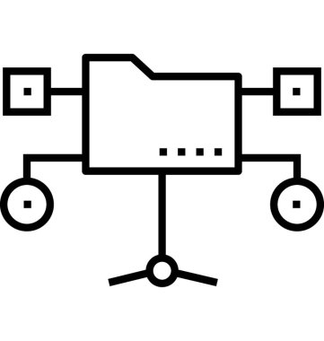 ağ klasörü vektör simgesi