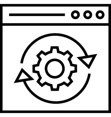 optimizasyon çizgisi vektör simgesi