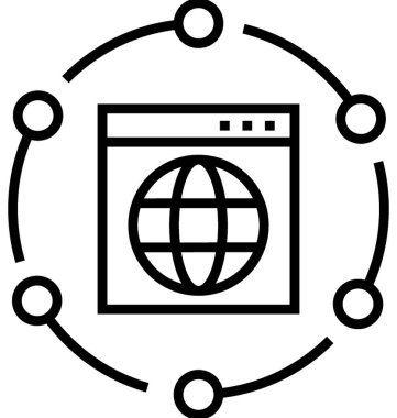Internet bağlantısı vektör simgesi