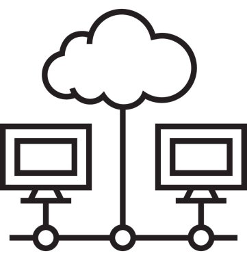 bulut depolama vektörü simgesi