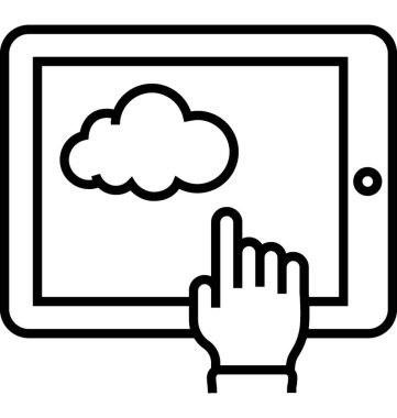 Bulut erişim vektör simgesi