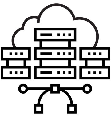 Veri tabanı vektör simgesi 