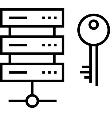 Barındırma satırı vektör simgesi