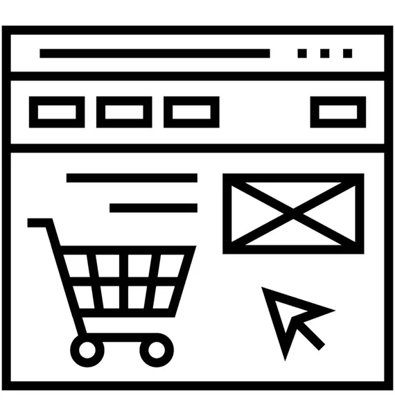 Loja Web Vector Icon —  Vetores de Stock