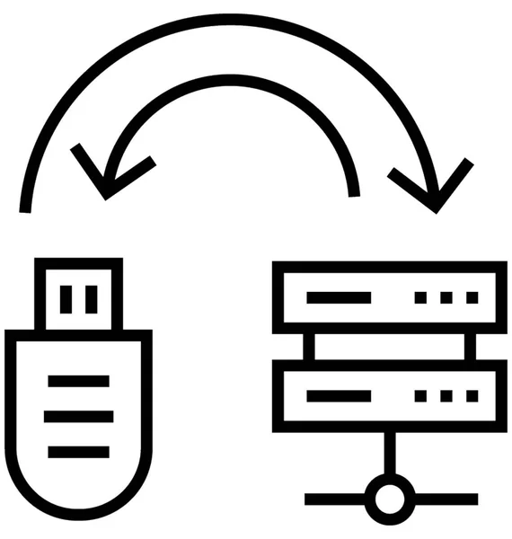 Icona Vettoriale Backup Dati — Vettoriale Stock