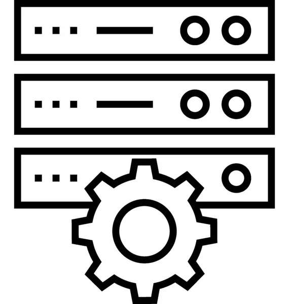 Icono Vectorial Del Servidor Dedicado — Archivo Imágenes Vectoriales