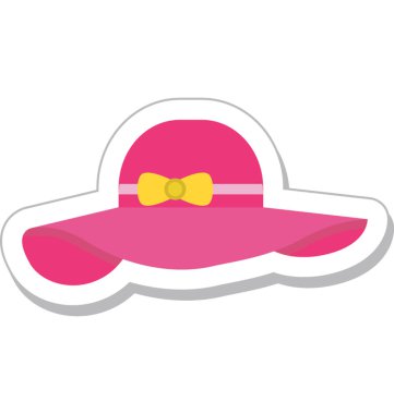 plaj şapka vektör simgesi