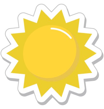 güneş düz vektör simgesi