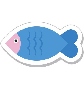 Balık Düz Vektörü Simgesi