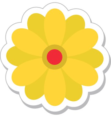 Çiçek Düz Vektör Simgesi