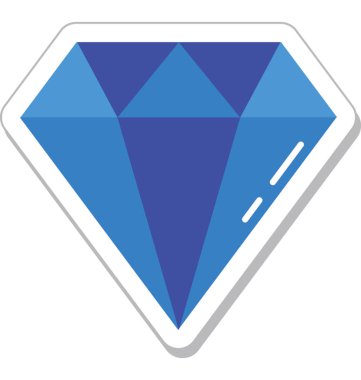 Elmas Düz Vektör Simgesi 