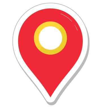 gps düz vektör simgesi