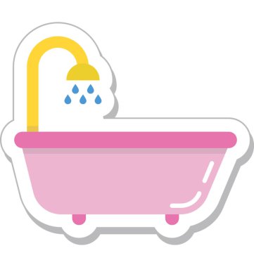 Küvet Düz Vektör Simgesi