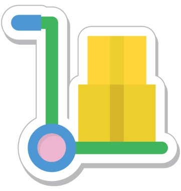 Arabası düz vektör simgesi