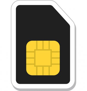 Sim düz vektör simgesi