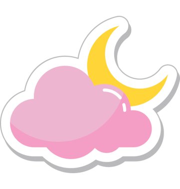 Gece Düz Vektör Simgesi