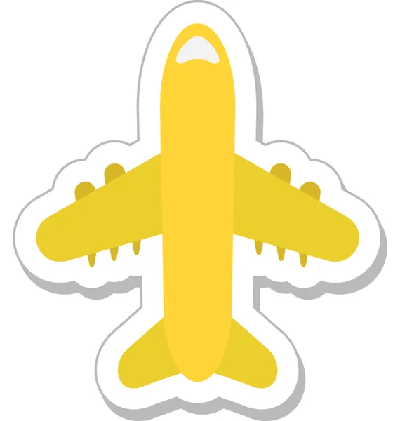 Avião Flat Vector Icon — Vetor de Stock