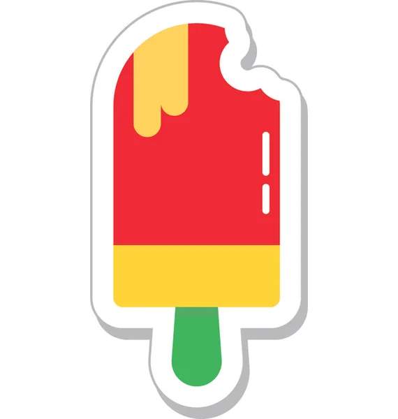 Popsicle Plano Vector Icono — Archivo Imágenes Vectoriales