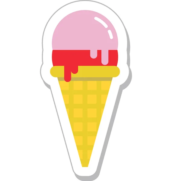 冰淇淋病媒图标 — 图库矢量图片