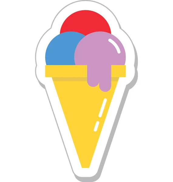 Ice Cream Vector Icon — Stock Vector