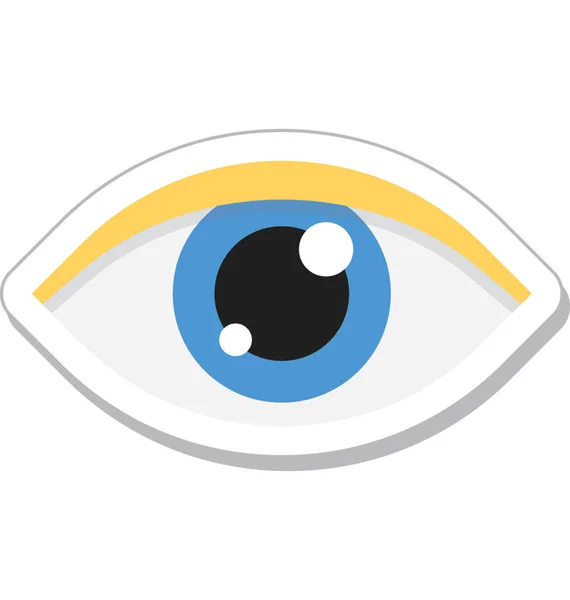 Ícone Vetor Plano Olho —  Vetores de Stock