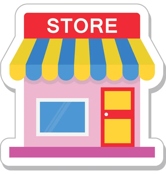 Store Flat Vector Icon — Stock Vector