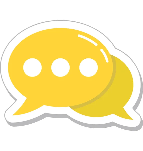 Chat Plano Vector Icono — Vector de stock