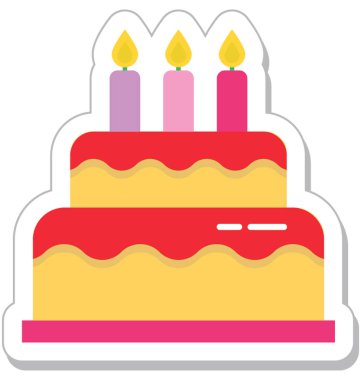 kek düz vektör simgesi