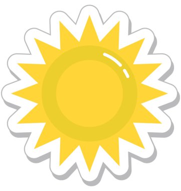 güneş düz vektör simgesi