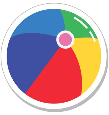 Plaj topu vektör simgesi