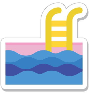 Yüzme düz vektör simgesi