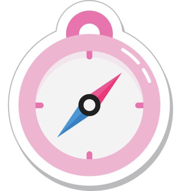 pusula düz vektör simgesi